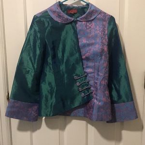 Asian jacket silk blazer like new oriental kimono style cosplay jacket top